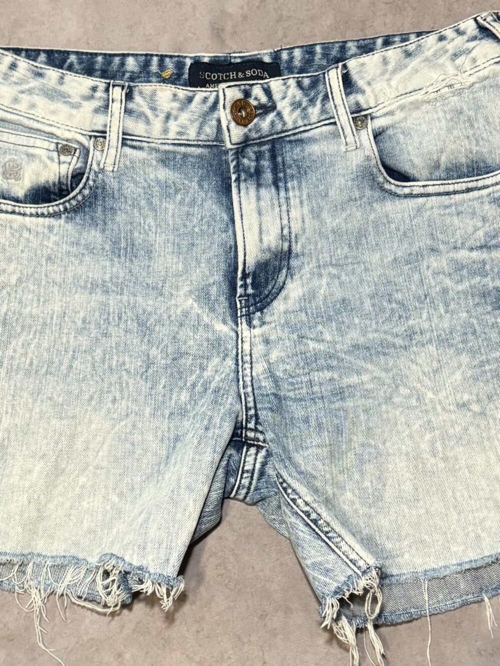 Scotch & Soda Skim Women’s Light Wash Denim Shorts Size 30 Blue Jeans